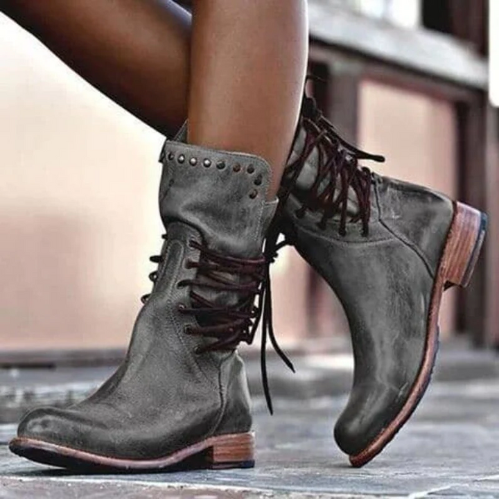 Maura | Leather Lace-Up Boots