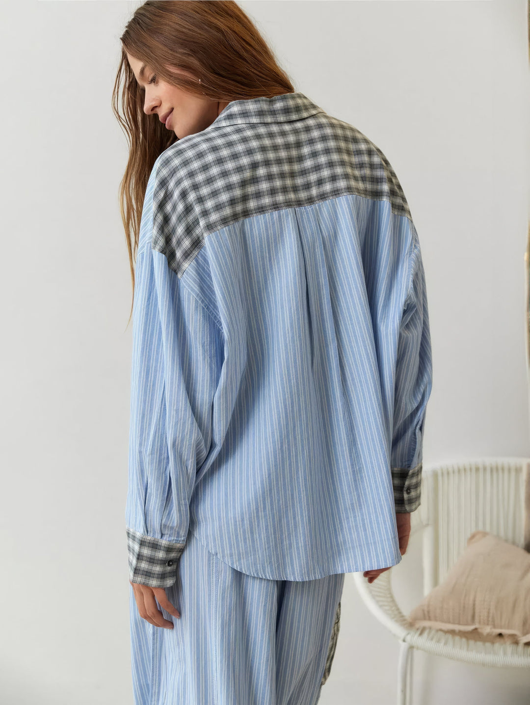 Ava 2-Piece Women's Loungewear – Checked Pajamas