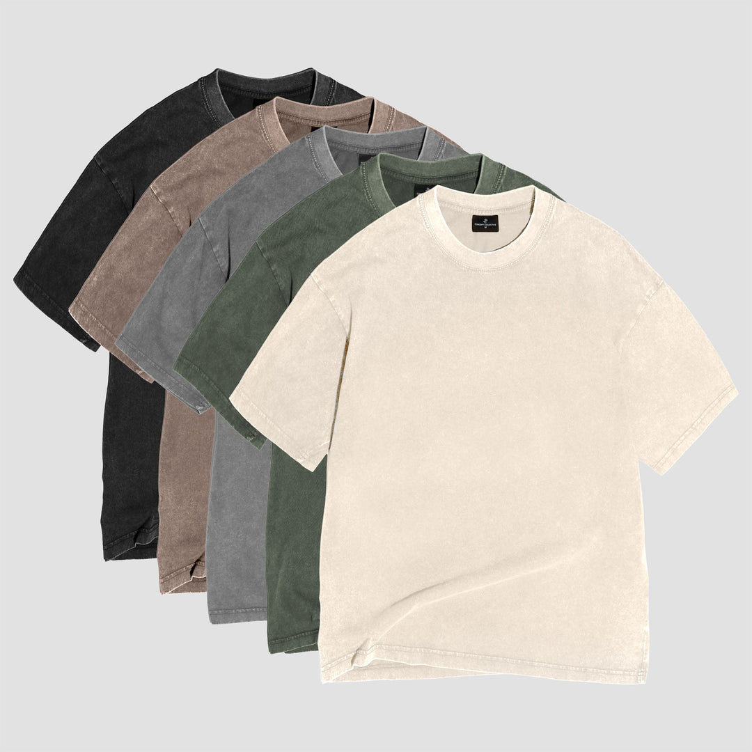 Staple 5-Pack – 230G Heavy Loose Fit Washed T-Shirt