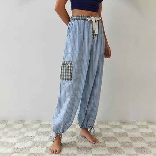 Ava 2-Piece Women's Loungewear – Checked Pajamas