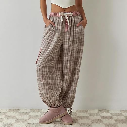 Ava 2-Piece Women's Loungewear – Checked Pajamas