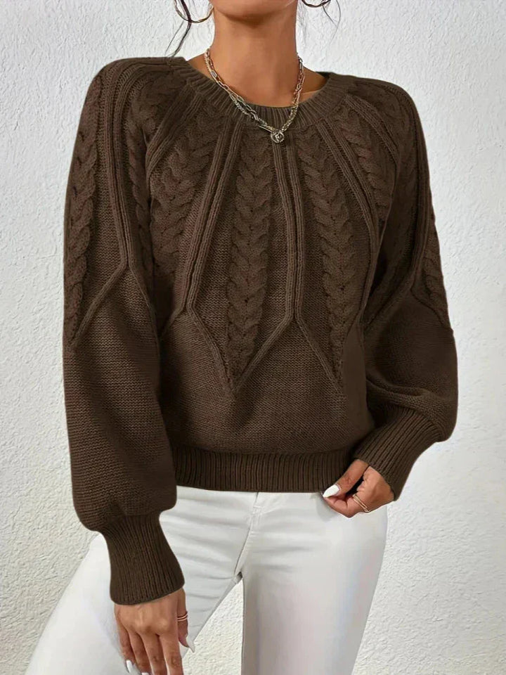 Mila™ Chic Cable Knit Sweater