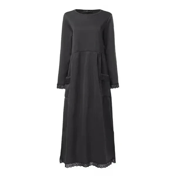 Doris™ wool and cotton maxi dress