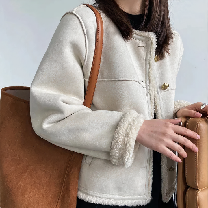 Rosalie™ - Sheepskin Button Jacket