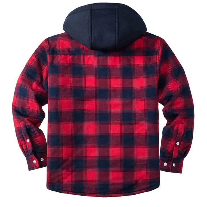 Florian - Checked jacket with hood for men