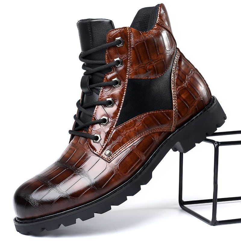 Rendell™ | Leather Croco Boots