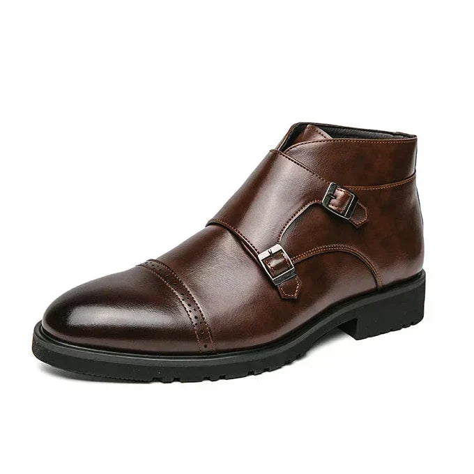 Darell™ | Leather Boots with Double Monk Strap