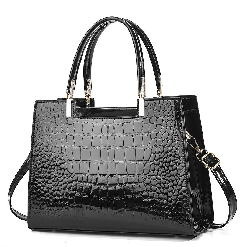 Gabriella® | Shine Luxury Handbag with Crocodile Print