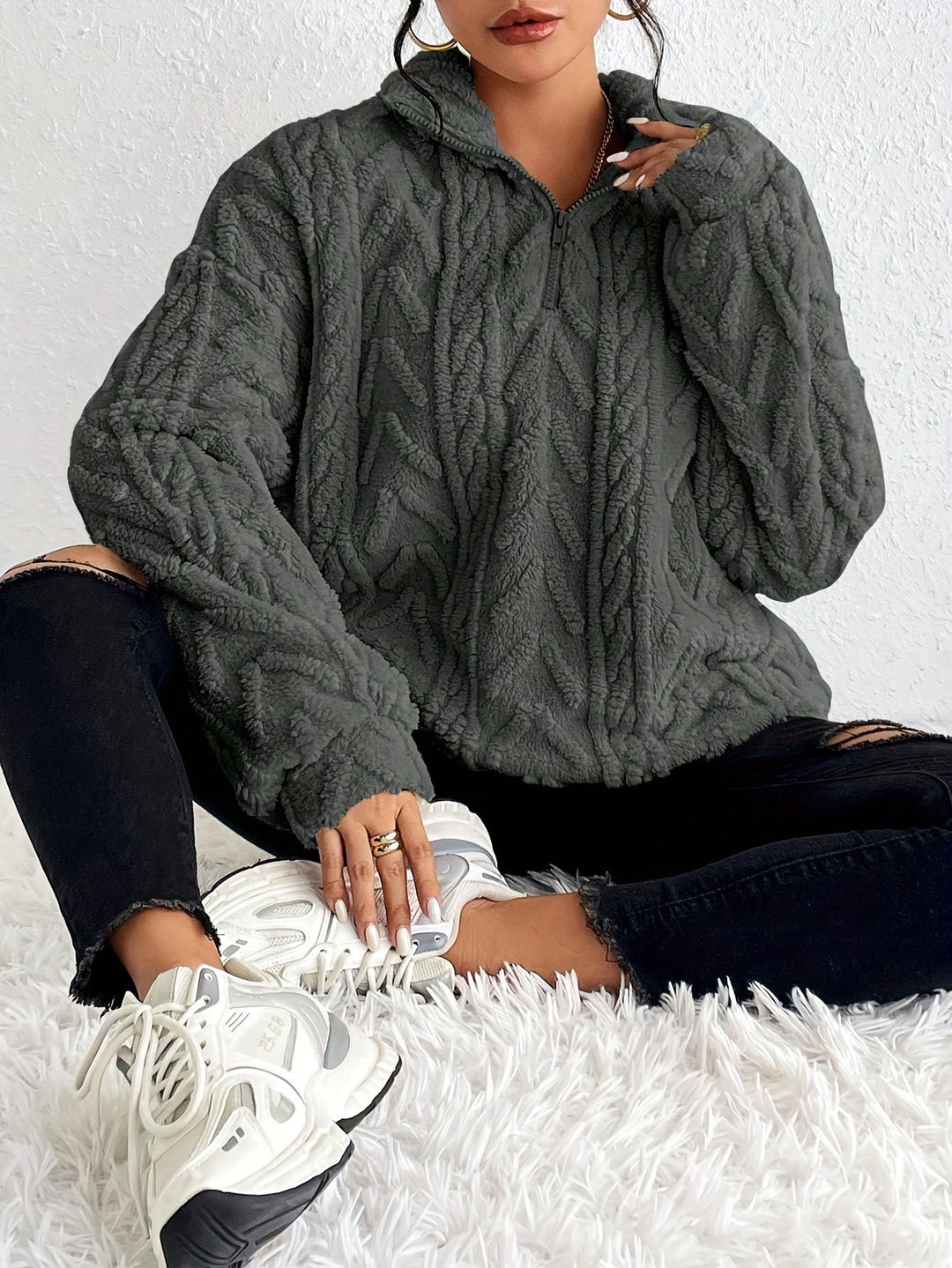 Hazel® Elegant Fleece Sweater