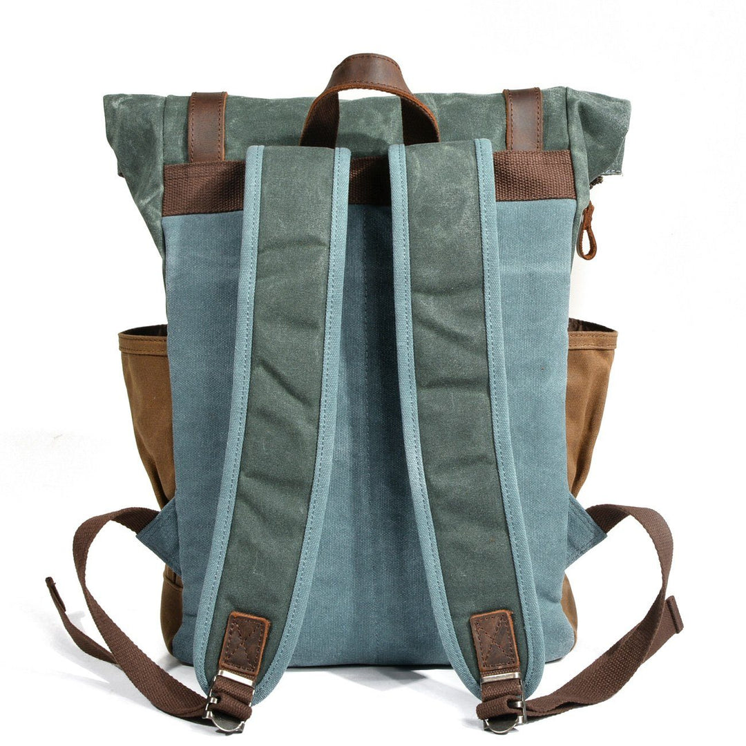 Waxed Coated Canvas Rolltop Backpack | MARSEILLE